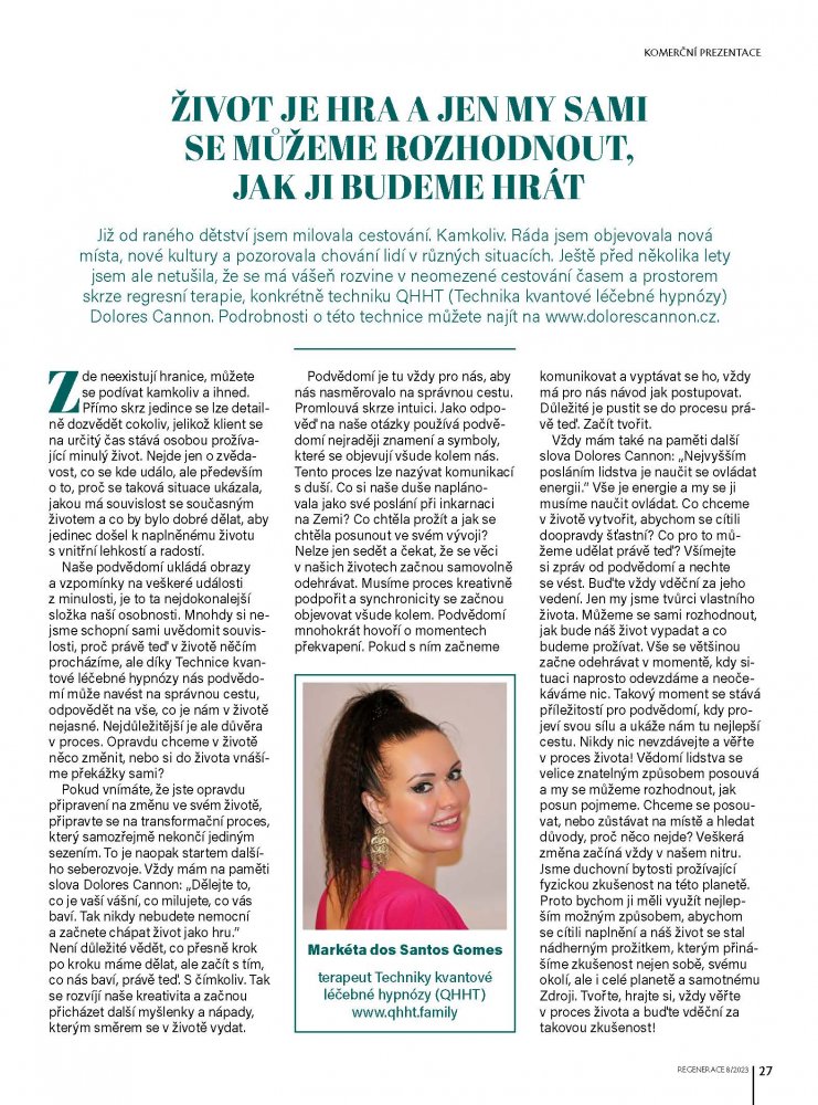 ŽIVOT JE HRA, REGENERACE 07/2023